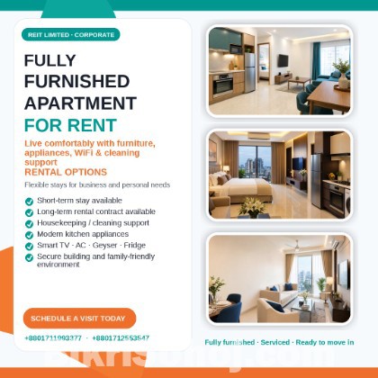 Fully Furnished 1-BR Apartment for Rent - Bashundhara